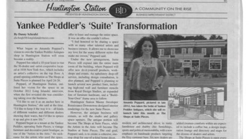 The Long Islander “Yankee Peddler’s ‘Suite’ Transformation.” April 2014