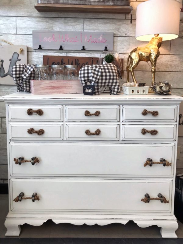 WHITE DISTRESSED DRESSER
